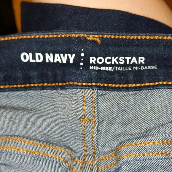 Old Navy Dark Wash Rockstar Skinny Jeans - Picture 5 of 6